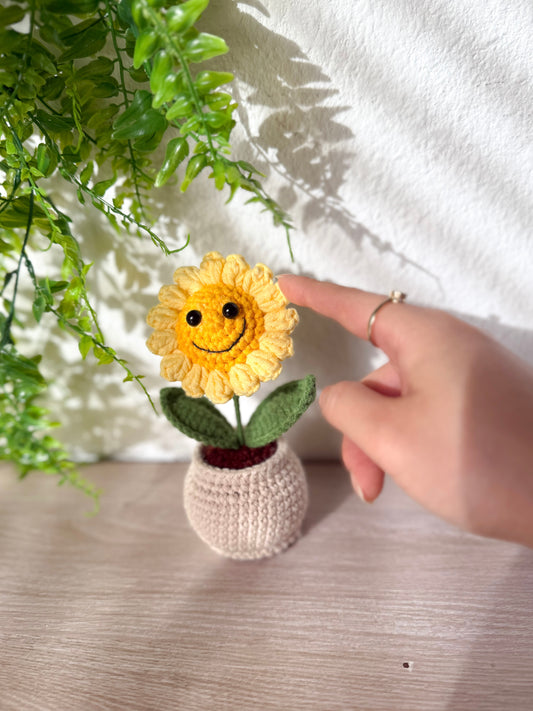 Smiley Sunflower Pot